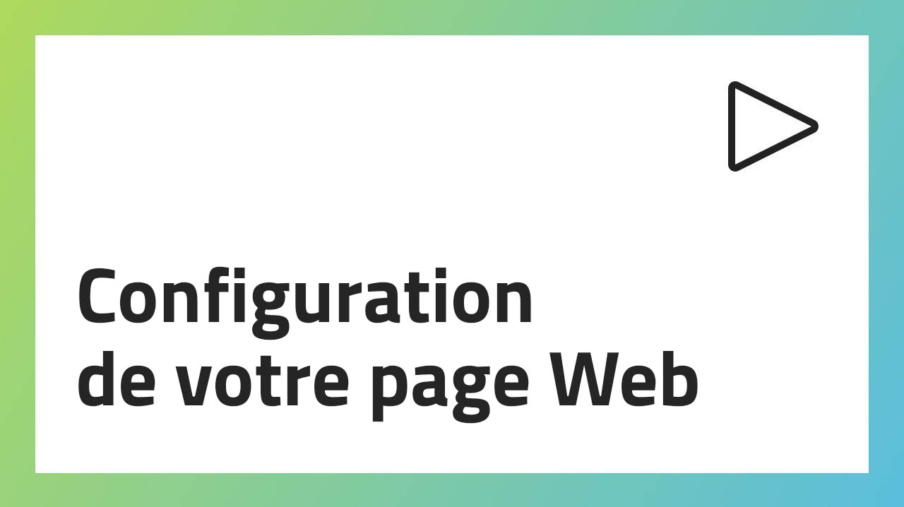 Configuration de votre page Web